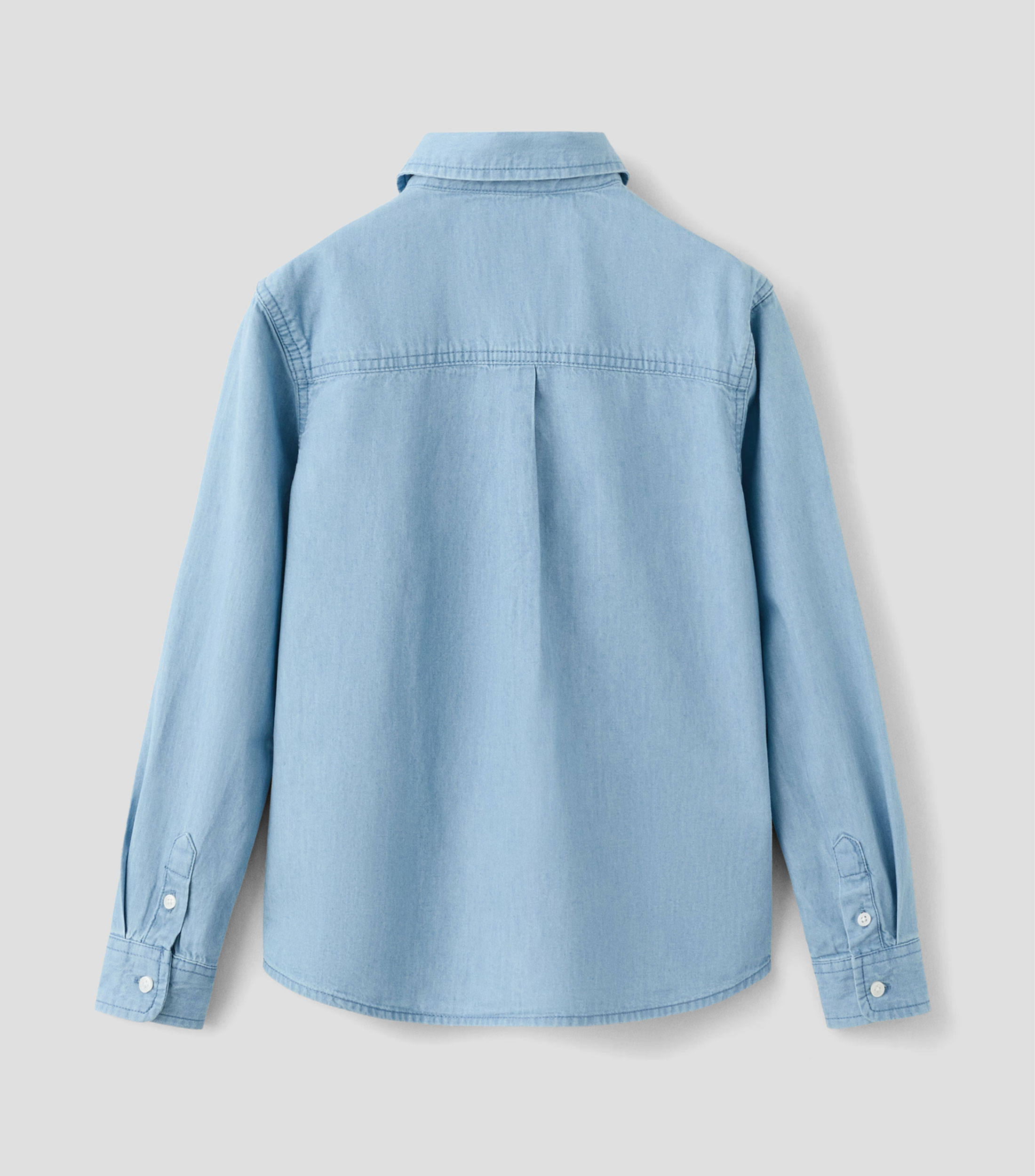 Camisa lisa manga larga Niño